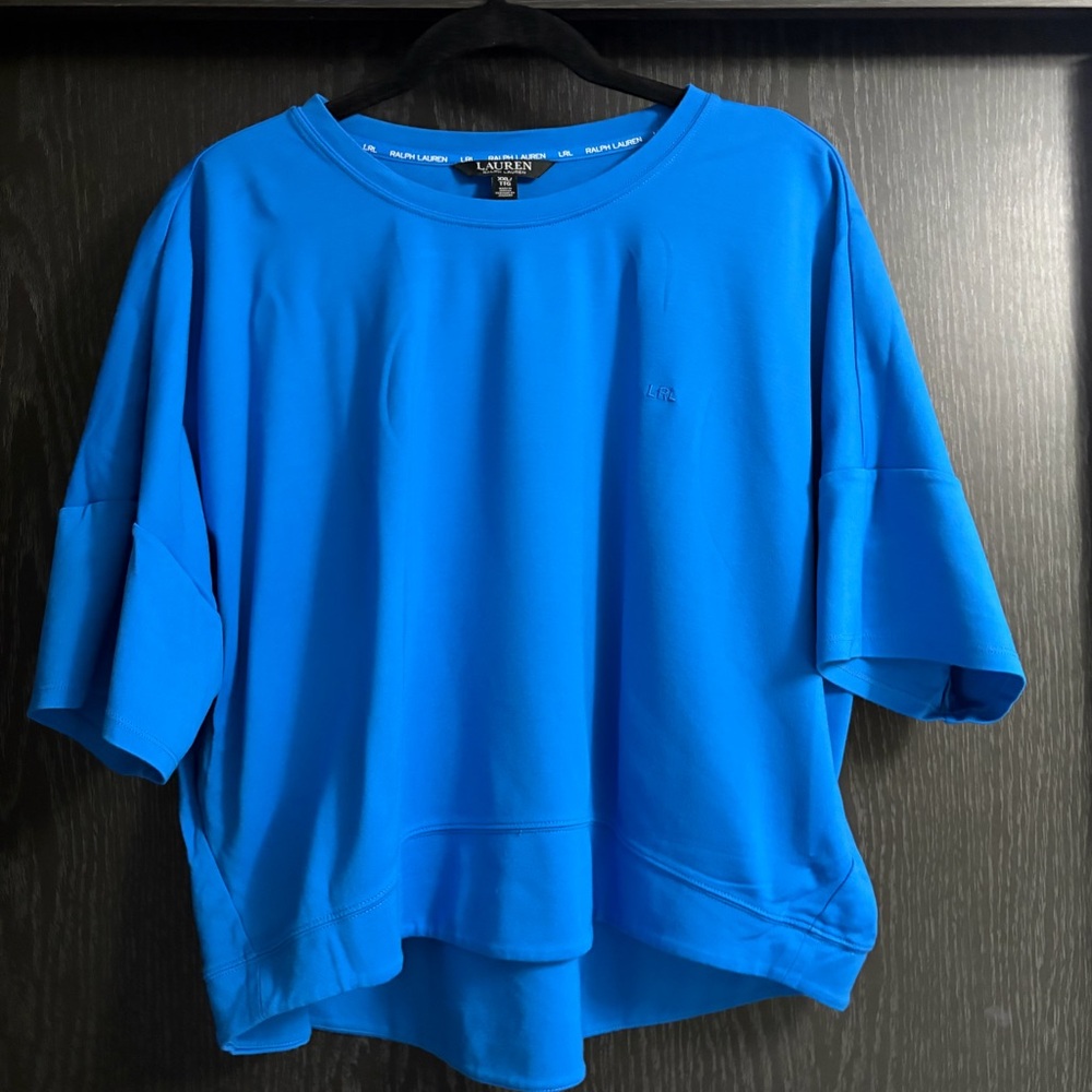 Lauren Ralph Lauren Vibrant Blue Short Sleeve Top